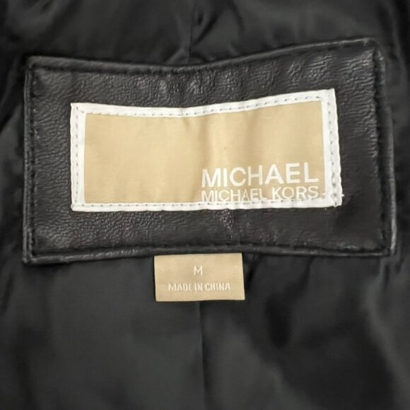 Michael Kors Black Leather Moto Jacket Soft Grunge Hot Girl Elevated - Picture 9 of 16